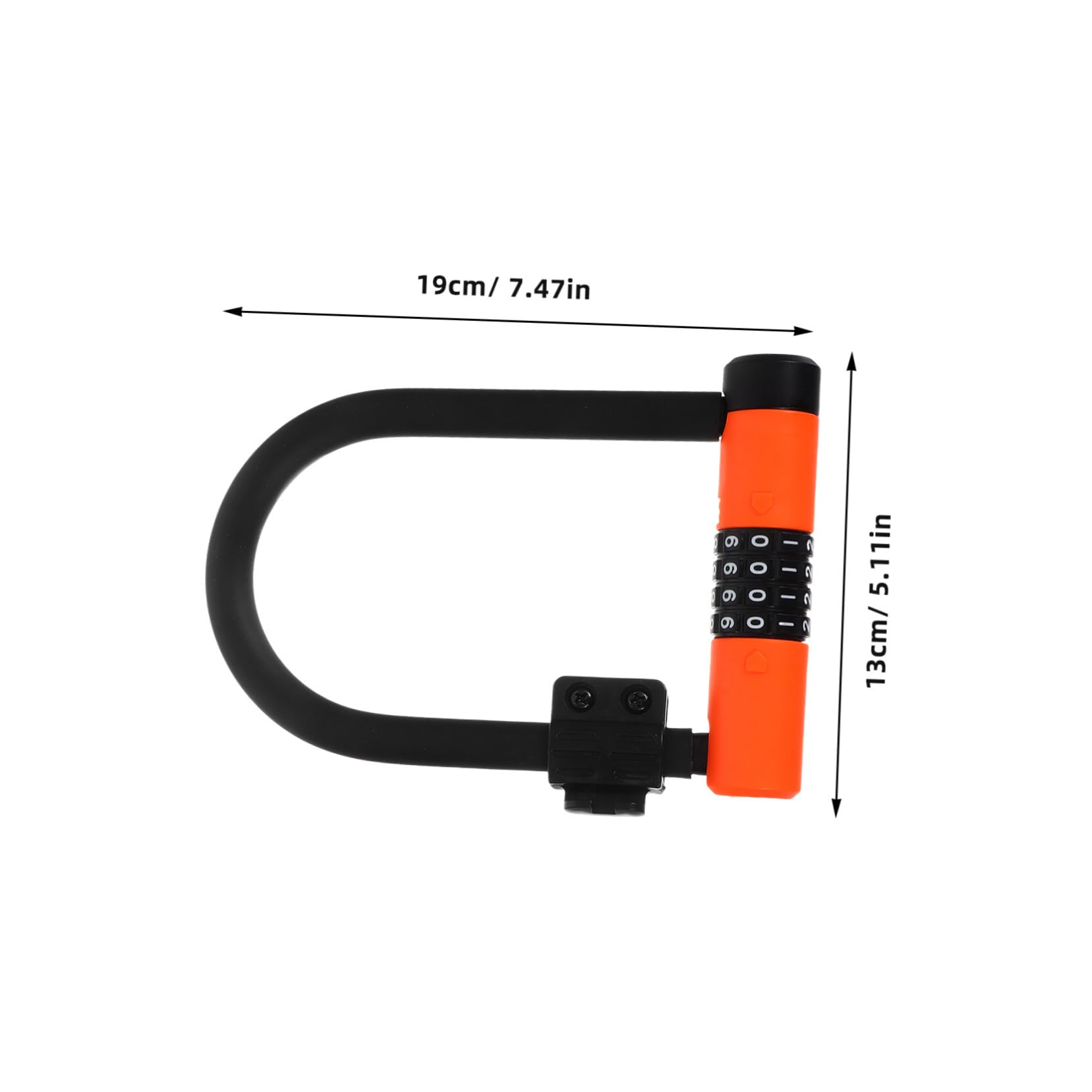 Toddmomy Lucchetto Bicicletta Combinazione U-shape Antifurto Resistente e per e Scooter Sicurezza per Cancelli e Recinzioni