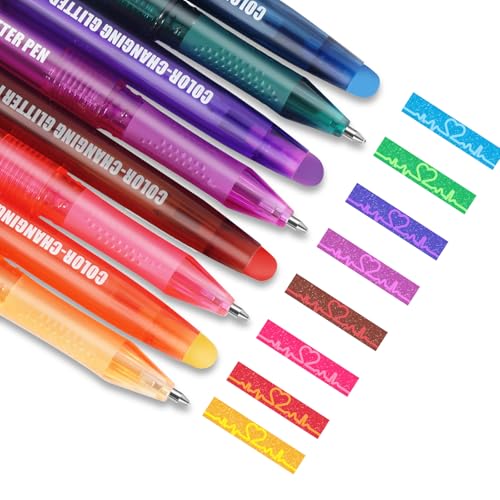 8 colors of changeable colored pens, with a total of 16 shades - a versatile art supply suitable for all age groups, perfect for painting, handicraft making, and school note-taking, etc.