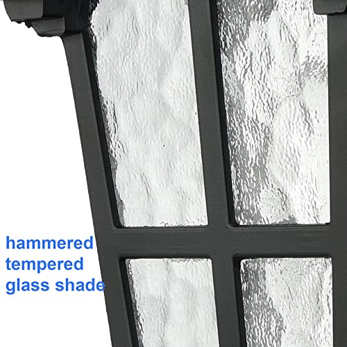 Image of YUBOLE Outdoor Wall Light Fixture Exterior Wall Lantern for Front Porch Garage Patio, Matte Black
