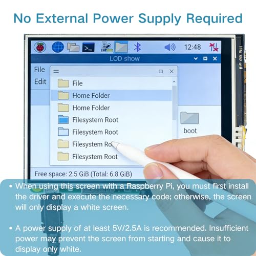 Image of 3.5 Inch Touch Screen TFT LCD SPI Display Panel, 480x320 HD LCD Display with Touch Pen Compatible with Raspberry Pi B, B+, 2B, 3B, 3B+,4B, 5