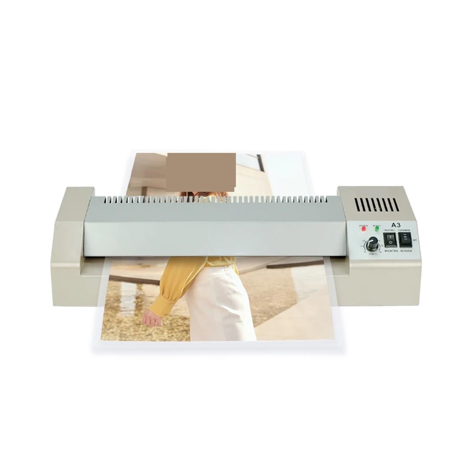 Macchina for laminazione fotografica LM-320 Macchina for laminazione fotografica a caldo e a freddo, 4 rotoli, pellicola for buste A3 e A4 Per ufficio, scuola