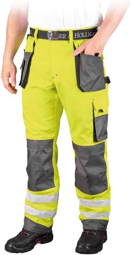 L&H Yellow Working Pants - High-Visibility Clothing - Safety Trousers (38)