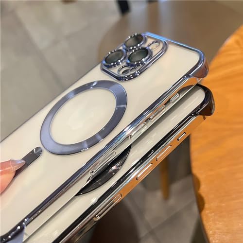 Coque iPhone 15 Plus rigide antichoc transparente étui magnétique ultra mince - 5