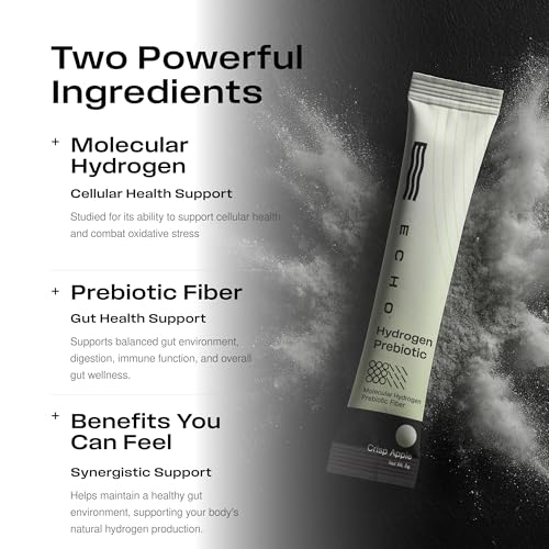 Echo Hydrogen Prebiotic Drink Mix - Digestive Health Supplement Packets - On-The-Go Portable Hydration Mix for Instant Hydrogen Water - Wellness & Energy Support Drink - Crisp Apple - 30 Count - Image 5