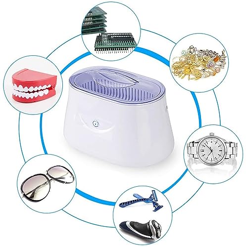 PAHION Limpador ultrassônico digital doméstico dispositivo de limpeza de joias ultrassônico de aço i