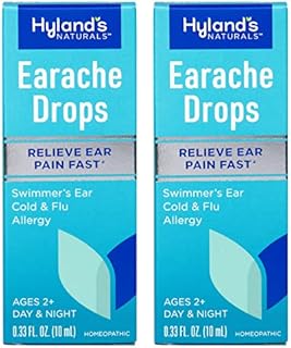 Ear Drops for Swimmers Ear, Hyland's Earache Drops for clogged ears, fast, natural, (2 pack)
