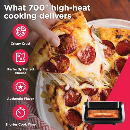 Image of Frigidaire Indoor Pizza Oven, 700F Stone Bake, w /Pizza Peel, 12-Inch Pizza
