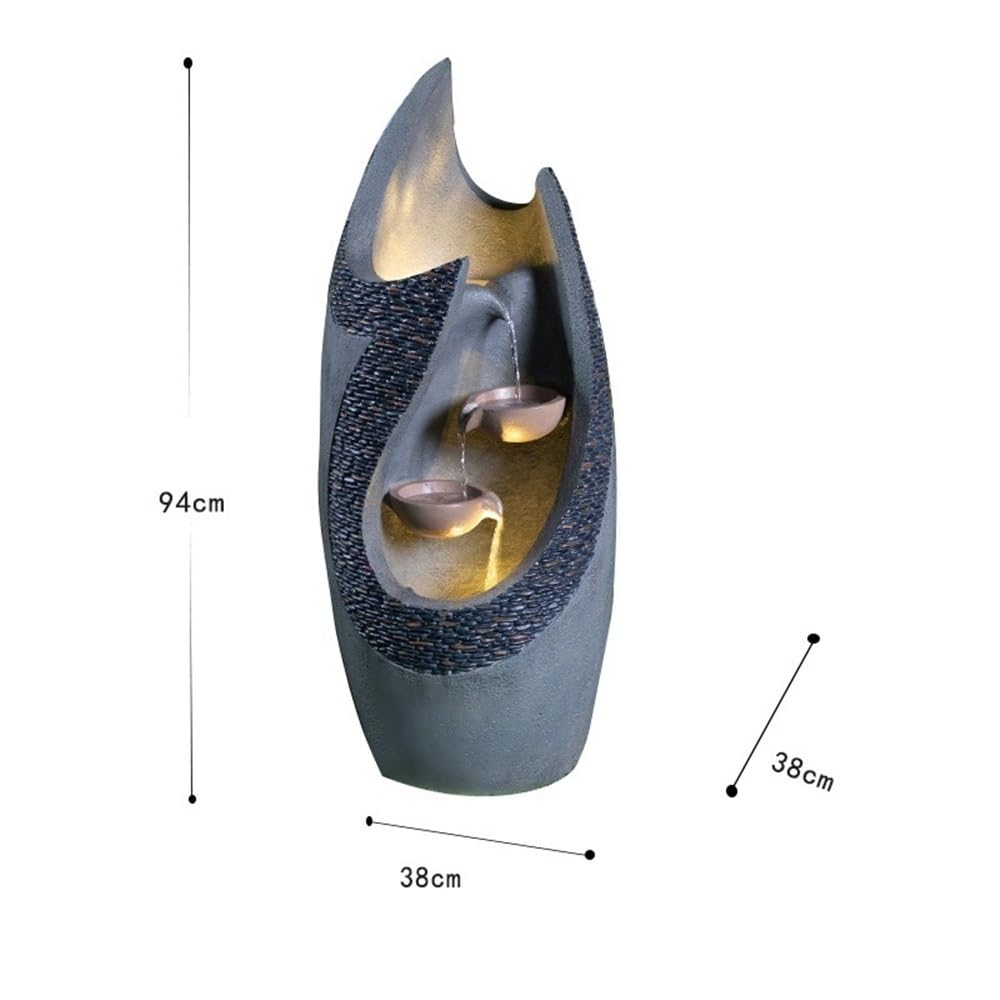 Jingzai202405 Indoor Floor Fountain Flowing Water Fountain Decoration Office Porch Living Room Home Outdoor Courtyard Circulating Water Decoration Water Fountain