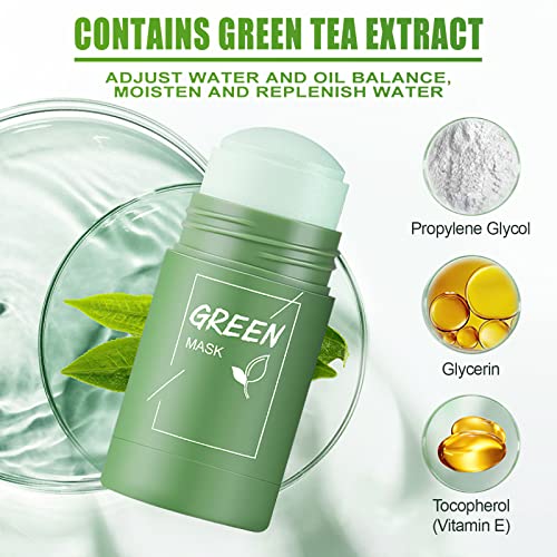 Ursoulney Green Tea Mask Stick For Face Mask Skin Care Blackhead Remover Deep Cleanse Mask Cleaning Solid Stick Moisturizing Removing Stick Suitable For Men And Women Of All Skin Types(1 Pcs) #TOP4