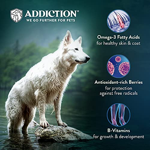 Addiction Salmon Bleu Dog - Dry Dog Food - Complete And Balanced Diet - Skin And Coat Health Dog Formula - Made In New Zealand - High In Omega-3 - Features Premium King Salmon - 33 Pounds #TOP4