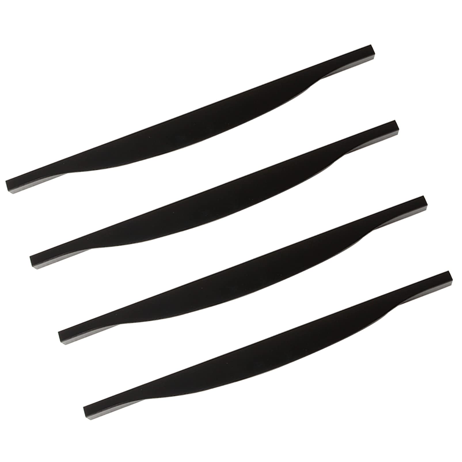 MNGHAYYR Concealed Finger Edge Cabinet Pulls Aluminum Alloy Finger Edge Pull Cabinet Handles Black Multiple Sizes 4 Pcs(Hole Distance 192mm)
