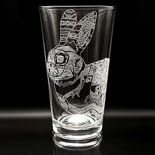 MYSTIC RABBIT BUNNY Engraved Pint Glass Great Animal Gift Idea