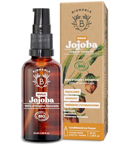 Bionoble Huile de Jojoba Bio 50ml + Pipette et...