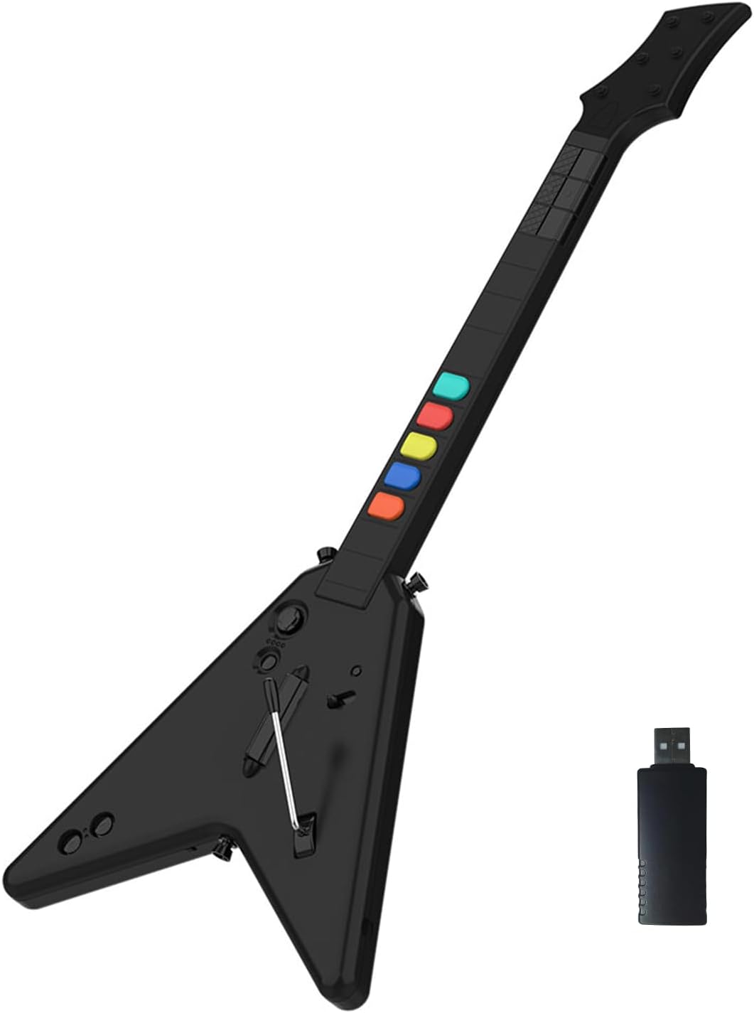 NBCP Wireless Guitar Controller for PS4, PC, PS3 - Rock Band 4, Fortnite Festival, Guitar Hero PS4, Gaming Guitar Bundle