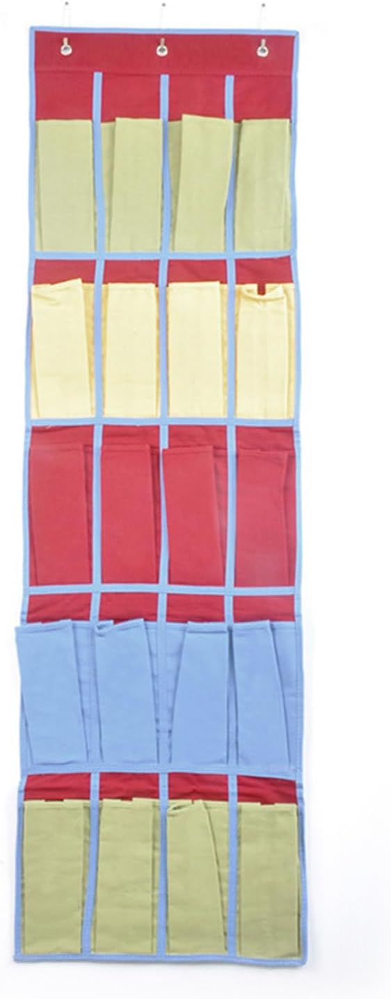 Dual Sided Hanging Shoe Organizer for Closet with 20 Pockets Hanging Shoe Rack Holder with Hanger Over The Door Shoe Rack Organiser