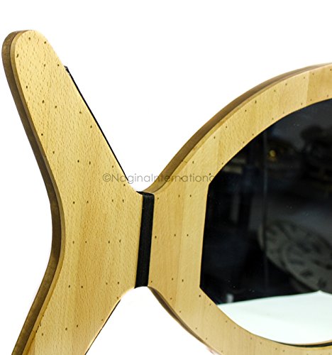 Nagina International Nautical Fish Decor Mirror Wall Hanging | Bathroom Sculptures (20 X 40 Inches) #TOP1