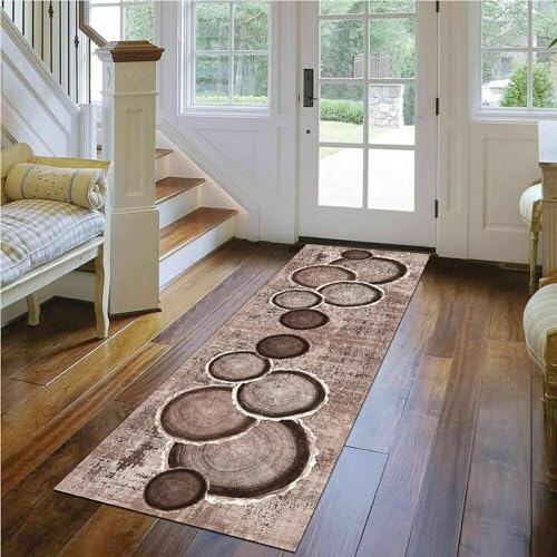 Tapis design moderne marron de qualité supérieure 60 x 150 cm
