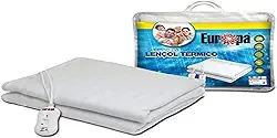 Europa Casa e Conforto, Lençol Térmico Solteiro Elétrico 220 Volts Inmetro 3 Níveis de Temperatura, cor Branco, Soft