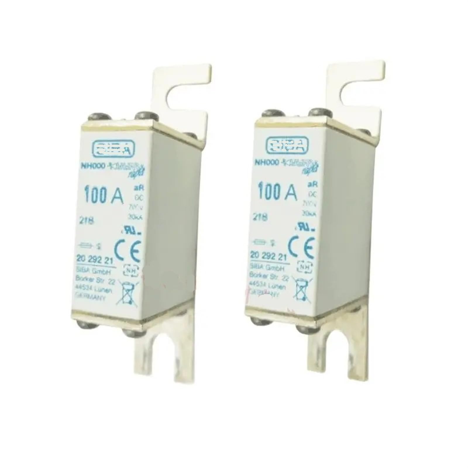 Fusible de CC NH000 250A para estaciones de recarga de vehículos eléctricos y baterías