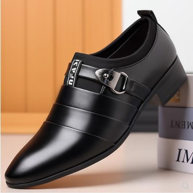 Men's Genuine Leather Oxford Shoes Retro Comfortable Business Height Increasing Non-Slip Softsole Walking Derby Shoes for Men3