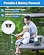 Petbank Aquarium Luftpumpe: USB Aquarium Luftpumpe Regelbar, 2600mAh Batterie, Zwei Stromversorgungsmodi, 1.5-2L/min*2