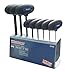 Westward 2CYD2 T-Handle Hex Key Set, Flat, Metric, 8 PC