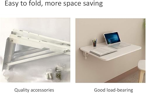 Miniatura 5 de Mesa plegable invisible montada en la pared, consola de cocina para apartamento pequeño, escritorio flotante, banco de trabajo colgante de