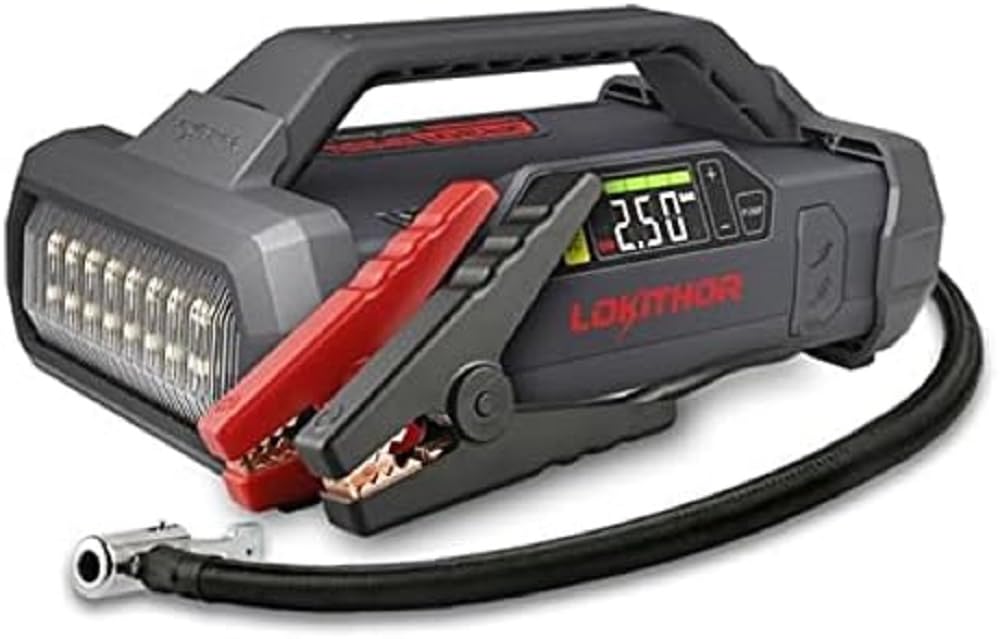 Jumpstart Démarreur au Lithium 2000A 12V avec gonfleur à air 150PSI