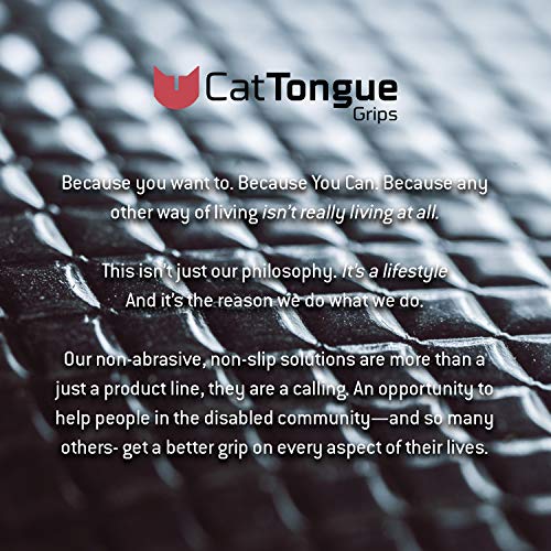 Non-Abrasive Grip Tape by CatTongue Grips – Heavy Duty Waterproof Anti Slip Tape for Indoor & Outdoor Use - Thousands of Grippy Uses: Home Goods, Hardware, Accessible Home and More! (Clear Tape)