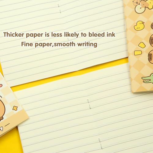Image of Geluode Capybara Pocket Notebooks, 10 Packs in 4 Designs 3.2 inch x 4.7 inch Cute Waterproof Mini NotePad Diary for Birthday Gifts Stocking Stuffers Office Business School Kids Students Rewards