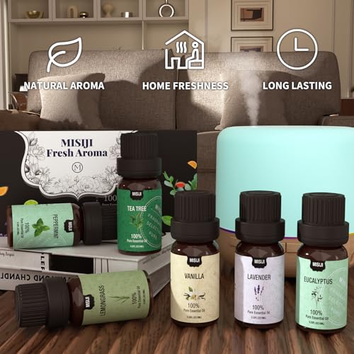 Misiji Essential Oils Set Top 6 Aromatherapy-Essential Oils For Diffuser For Home,Air Freshening Diffuser Oils Scents For Aromatherapy,Laundry,Candle&Soap Making,Humidifiers 6 X 10Ml thumb #4
