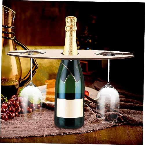 Soporte para botellas de vino de madera 3 piezas para pared miniatura 6