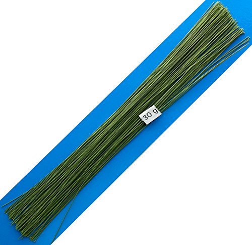 30 Gauge Green Cotton Covered Floral Wire - 120 feet per Bundle (36.6m) in 12 inch (30.5cm) Lengths image 2
