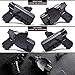 Rounded OWB Paddle Holster Fits: Sig Sauer P320 Compact Holster - RH - Carbon Fiber Black Kydex - Concealment Express - American Made