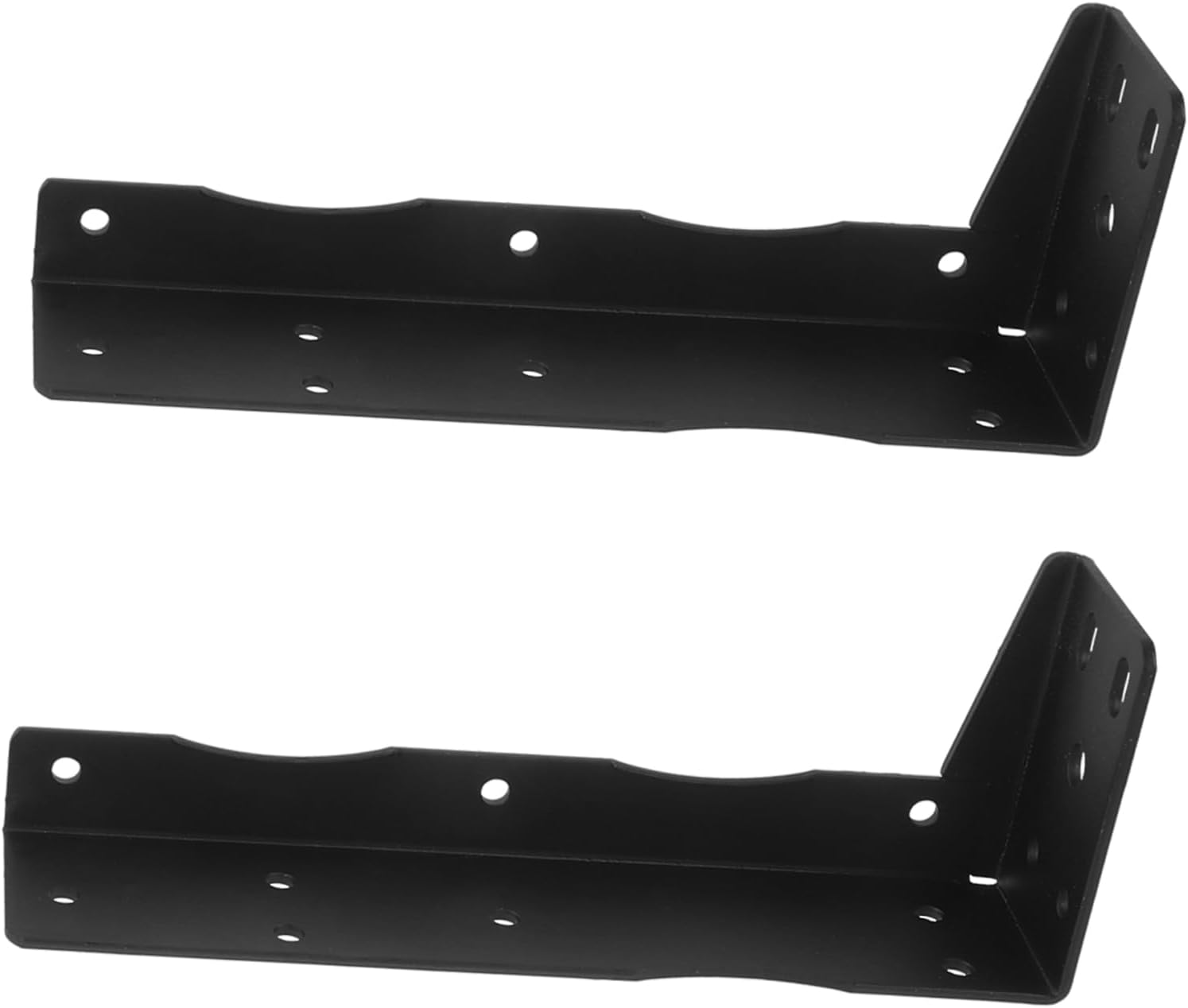 2pcs Heavy Duty Wall Shelf Bracket Reinforced Support for Floating Shelves Sturdy Cold-rolled Design for Kitchen Bathroom and Tv Cabinets