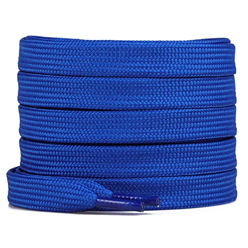 Image of Booyckiy 2 Pairs 2 /5 inch Flat Shoe Laces for Sneakers 31 Colors Shoelaces in 27 inch-72 inch