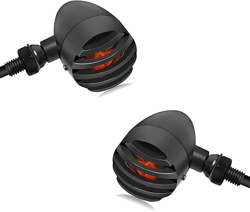 Miniatura 6 de NTHREEAUTO Señales de giro LED para motocicleta, luz intermitente ahumada, universal, compatible con Harley Sportster Honda Shadow Suzuki Yamaha