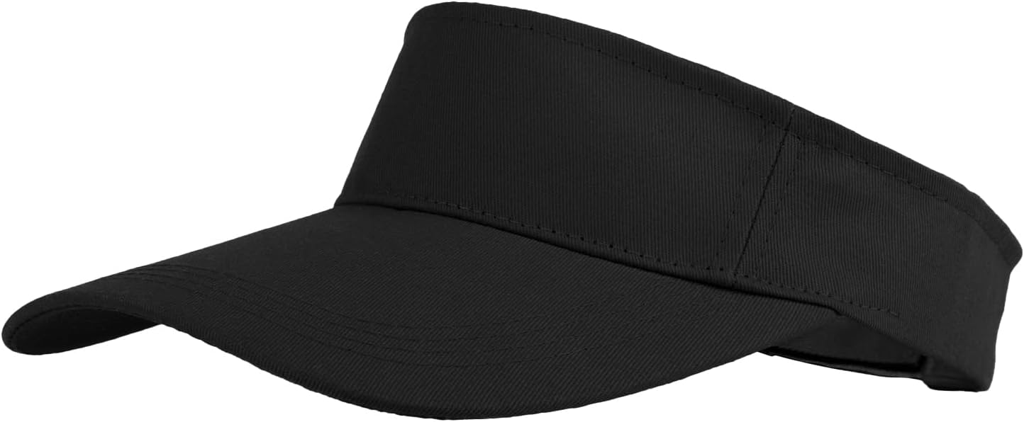 TopTie Sun Sports Visor Hat Plain Solid Cotton Visors Adjustable Sun Caps for Women Men Youth