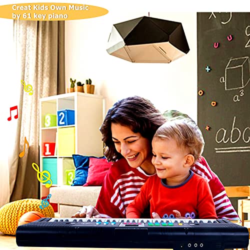 Piano Keyboard Electric Digital Piano Kids Electronic Mini Music Keyboard Toy 61 Key W/ Micrphone Usb Christmas Birthday Gifts For Toddler Baby Boys Girls #TOP4