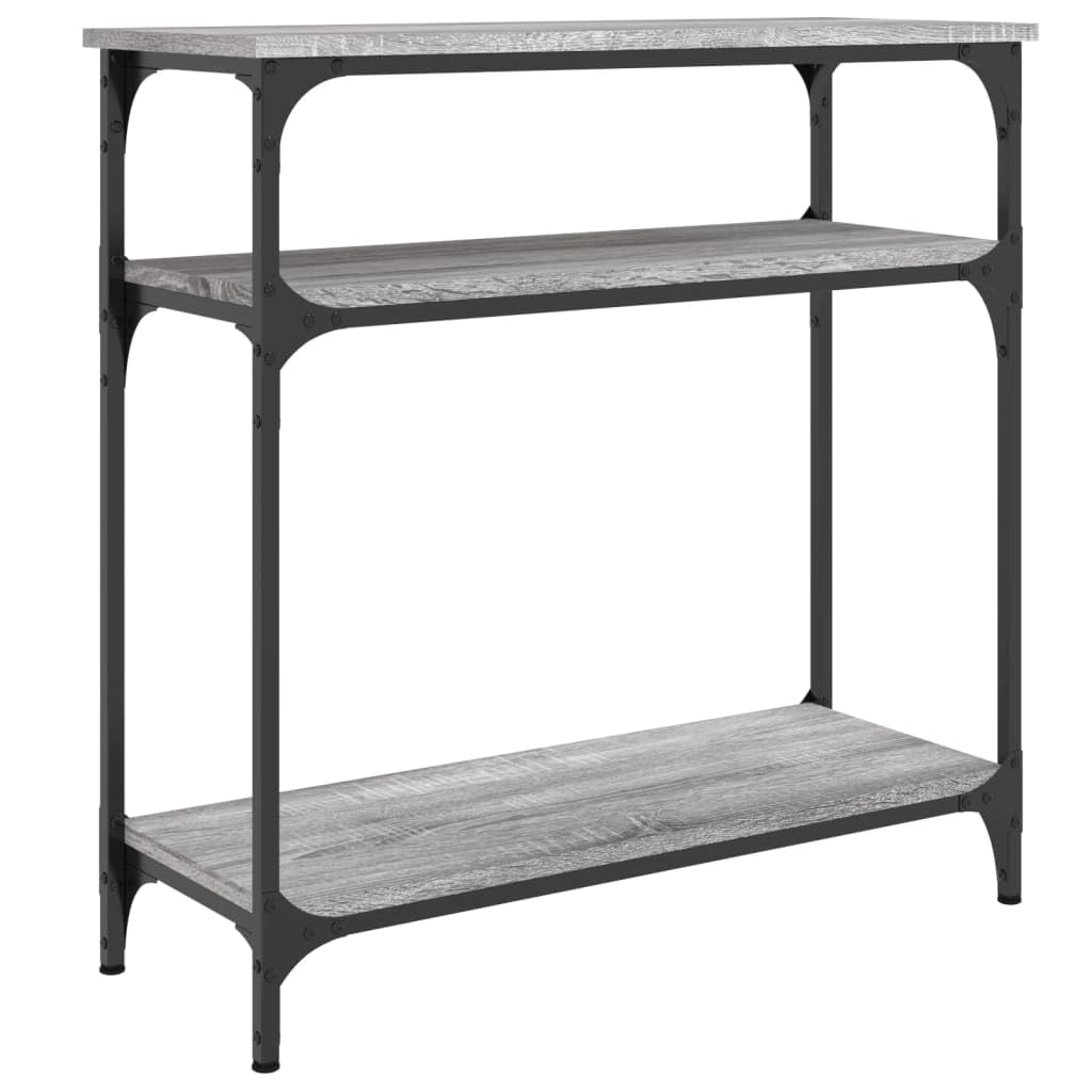 Mesa Consola De Madera De Ingeniería - 100x25x75 Cm, Estilo Roble Sonoma, Patas Ajustables, Para Entrada O Salón