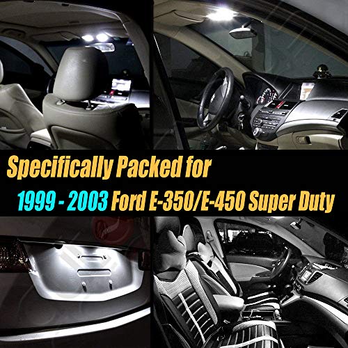 Kit de 10 luces LED interiores super blancas 6000K para Ford E-350/E-450 1999-2003 miniatura 2