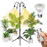 SANSI Grow Lights for Indoor Plants, 4 Head Dimmable 40W Full Spectrum LED Plant Lights, 21
