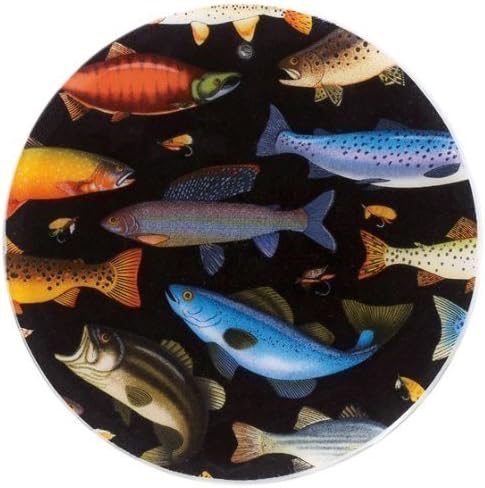 Andreas Round Silicone Mat Jar Opener, Fresh Fish, 6.25 Inch