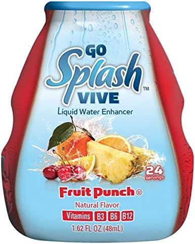 Go Splash Vive Liquid Water Enhancer (Fruit Punch) 1.62 Fl Oz Pack of 3