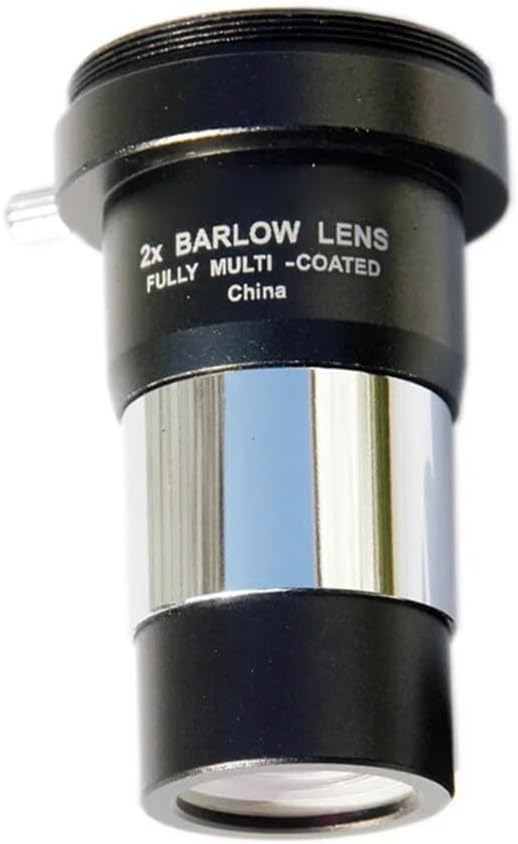 Astrophotography Accessories 2X Barlow Lens High Magnification Coated Power Optical Lenses Metal 1.25" with M42 Camera Thread Interface