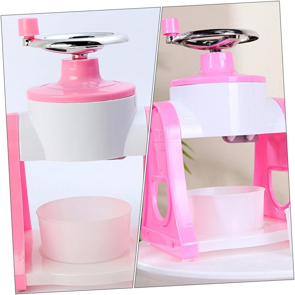 Homoyoyo Slush Machine for Home Use Crushed Ice Machine Manual Ice Shaver Easy Clean Chipper Summer Dessert Maker