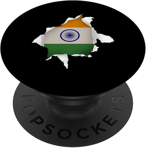 Miniatura 1 de India Flag Hindu Men Women Kids Pride Indian PopSockets Swappable PopGrip