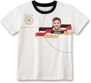 Sanetta DFB fan shirt Müller Off-White, high-quality and cosy cotton shirt for girls and boys. Children's clothing