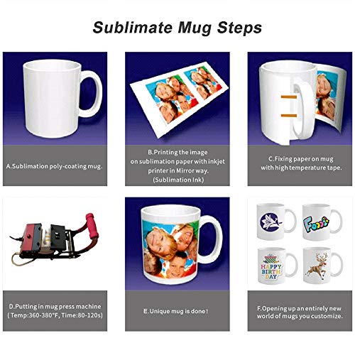 O Bosstop A4 Sublimation Paper 100 Sheets 8.27 X 11.7 Inches Inkjet Printer Paper For Heat Transfer Mug #TOP4
