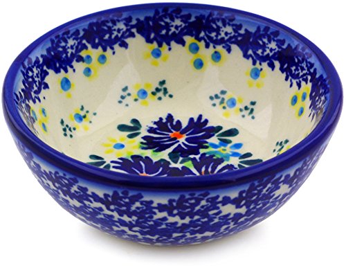 Polish Pottery 3½-inch Bowl (Spring Meadow Theme) + Certificate of Authenticity